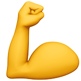 iPhone muscle emoji
